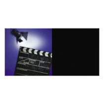 Director's Slate & Stage Light Custom Photo Card