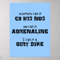 Dirt Bike Adrenaline Motocross Poster