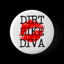 Dirt Bike Diva Motocross Button buttons