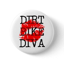 Dirt Bike Diva Motocross Button