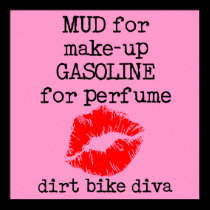 Dirt Bike Diva Motocross Poster Sign posters