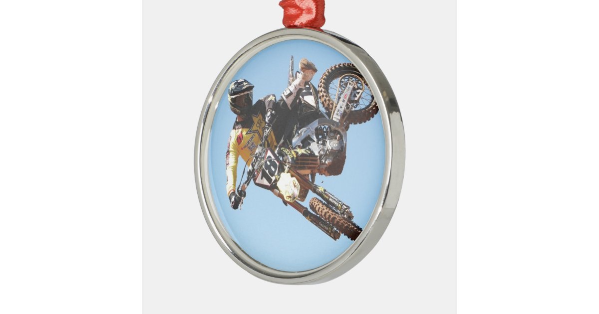 dirt bike metal ornament zazzle dirt bike metal ornament zazzle