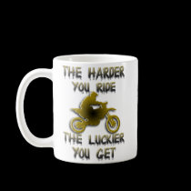 Dirt Bike Motocross Mug Harder Luckier