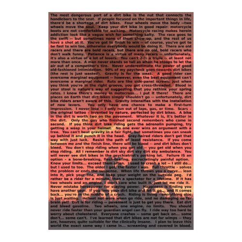 Dirt Bike Quote Poster 001 print