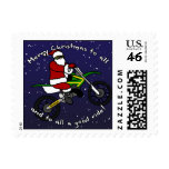 Dirt Bike Santa Postage