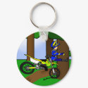 Dirt Bike Tree Hugger Keychain