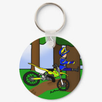 Dirt Bike Tree Hugger Keychain