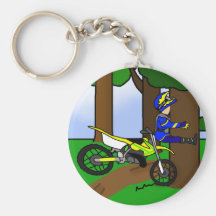 Dirt Bike Tree Hugger Keychain