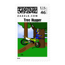 Dirt Bike Tree Hugger postage