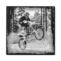 Dirt bike wheeling in the woods magnets