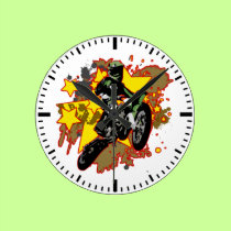 Dirt Biker Star Wall Clock wall clocks