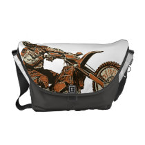 Dirt racing madness messenger bags