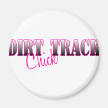 Dirt Track Chick Fridge Magnet