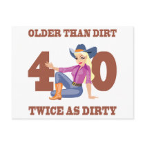 Dirty 40th Birthday Gag Gift Postcards