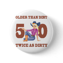 Dirty 50th Birthday Gag Gift Button