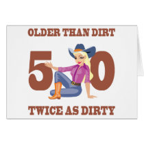 Dirty 50th Birthday Gag Gift Cards