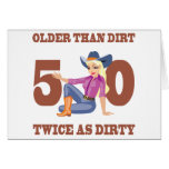 Dirty 50th Birthday Gag Gift cards