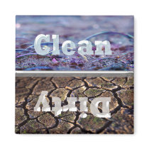 Dirty and Bubbles Clean Dirty Dishwasher Magnet