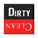 Dirty Clean Dishwaser Magnet by toolrocks74 Dirty Clean Dishwaser Magnet