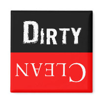 Dirty Clean Dishwaser Magnet by toolrocks74 Dirty Clean Dishwaser Magnet