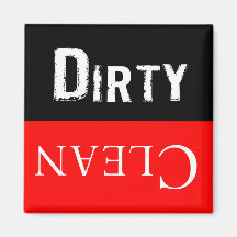 Dirty Clean Dishwaser Magnet