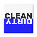 Dirty Clean Dishwasher Blue Magnet magnet