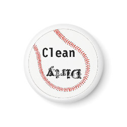 Dirty Clean Dishwasher magnets - Baseball zazzle_magnet