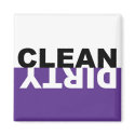 Dirty Clean Dishwasher Purple Magnet magnet