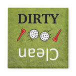 Dirty-Clean golf Dishwasher Magnets
