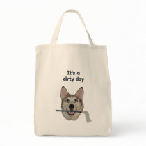 Dirty Day Dog Pee Humor Canvas Bag