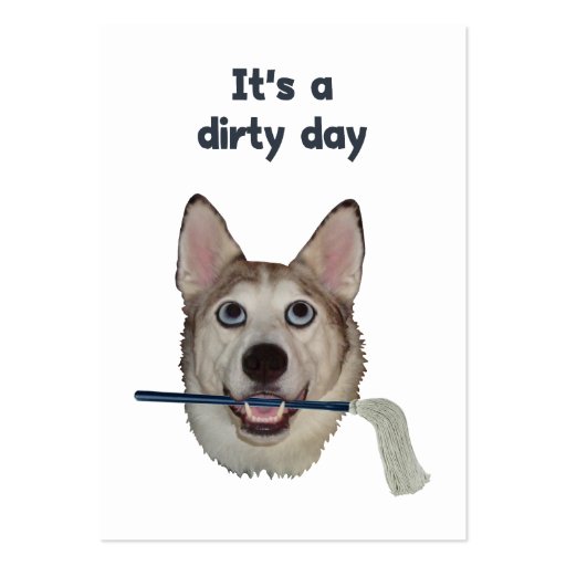 Dirty Day Dog Pee Humor Business Card (front side)