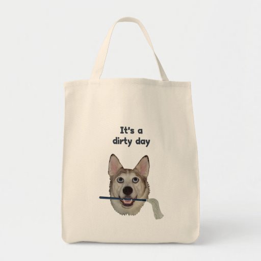 Dirty Day Dog Pee Humor Canvas Bag