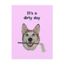 Dirty Day Dog Pee Humor Postcards