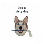 Dirty Day Dog Pee Humor Print