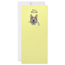 Dirty Day Dog Pee Humor Custom Rack Card
