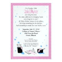 'Dirty Dishes' Bridal Shower Invitation (Lingerie)