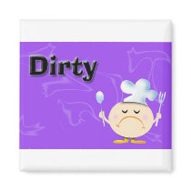 Dirty Dishes - White magnets