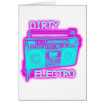 DIRTY ELECTRO dance club DJ girls an guys neon cards