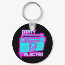 DIRTY ELECTRO dance club DJ girls an guys neon keychains by dustyvinyldesign DIRTY ELECTRO dance club DJ girls an guys neon keychains