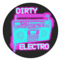 DIRTY ELECTRO dance club DJ girls an guys neon stickers by dustyvinyldesign DIRTY ELECTRO dance club DJ girls an guys neon stickers