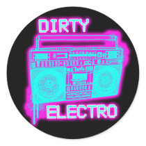 DIRTY ELECTRO dance club DJ girls an guys neon stickers