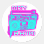 DIRTY ELECTRO dance club DJ girls an guys neon stickers