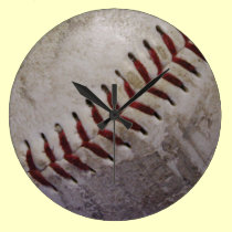 Dirty Grungy Baseball wall clocks