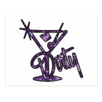 Dirty Martini - Purple postcards