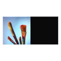Dirty Old Paintbrushes Personalized Photo Card