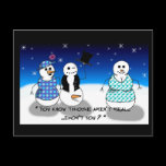 Dirty Old Snowman postcards