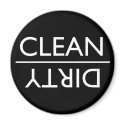 Dirty or Clean Dishwasher Magnet (black) by davemoyer2005 Dirty or Clean Dishwasher Magnet (black)