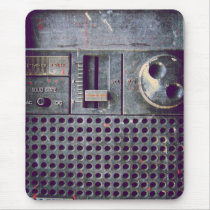 vintage, cool, dirty, funny, mousepad, old school, radio, shabby, transistor, urban, Mouse pad with custom graphic design