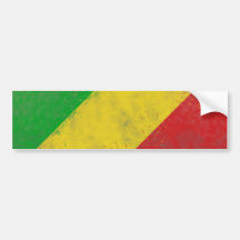 Dirty Rasta Colored Bars Bumper Stickers