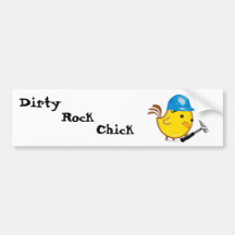 Dirty Rock Chick Bumper Stickers